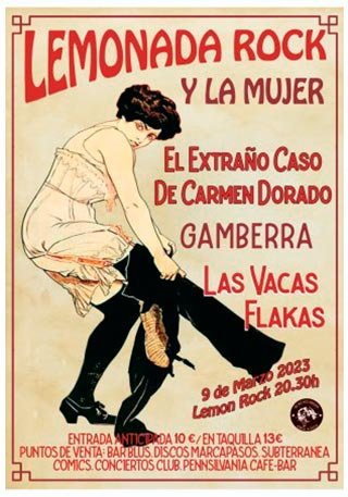 El Extraño Caso de Carmen Dorado + Gamberra + Las Vacas Flacas - Lemon Rock - 9 Marzo 2023