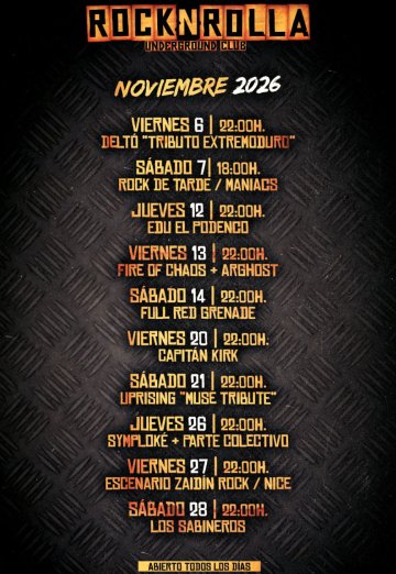 Rocknrolla - Club nocturno - Conciertos y Sesiones