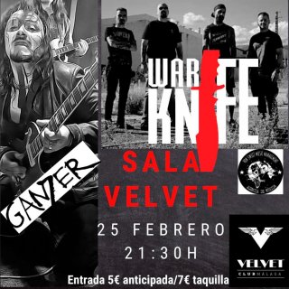 War Knife + Ganzer en Velvet Club Málaga -  25 febrero 2023
