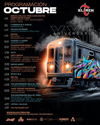 Programación de Conciertos y Sesiones en Sala El Tren