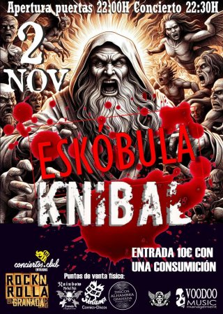 Eskóbula + Knibal en Rocknrolla Granada -  2 noviembre 2024