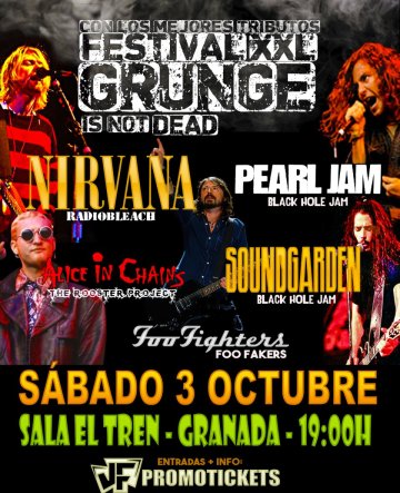 Festival XXL Grunge en El Tren. Granada 3 octubre 2026