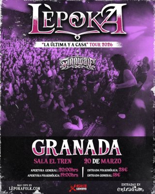 Lépoka. Concierto en El Tren, Granada 20 marzo 2026