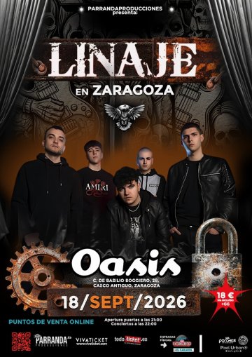 Linaje - Oasis Club - Zaragoza - 18 septiembre 2026