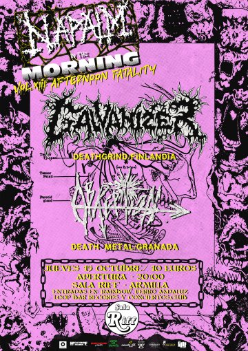 Napalm in the Morning: Galvanizer + Obreption - Sala Riff - 15 octubre 2026