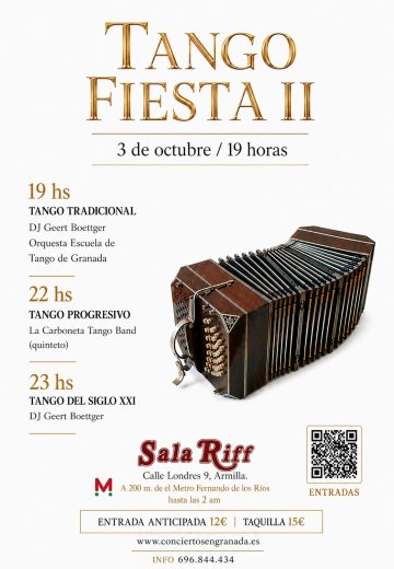Tango Fiesta en Sala Riff - 3 Octubre 2026