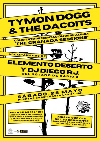 Tymon Dogg & The Dacoits + Elemento Deserto en Museo Cuevas del Sacromonte de Granada - 25 mayo 
