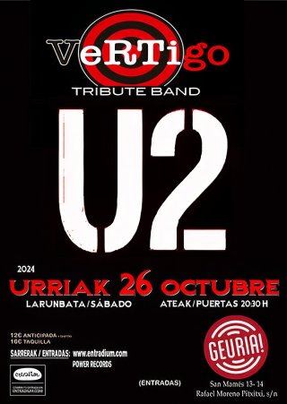 Tributo a U2 en Geuria! San Mamés Sports Bar, Bilbao-Bilbo (Bilbao - Bizkaia) 26 octubre 2024