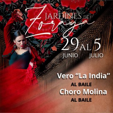 Jardines de Zoraya - Espectáculos flamencos diarios - 3 sesiones diarias - 18h, 20h y 22.30h